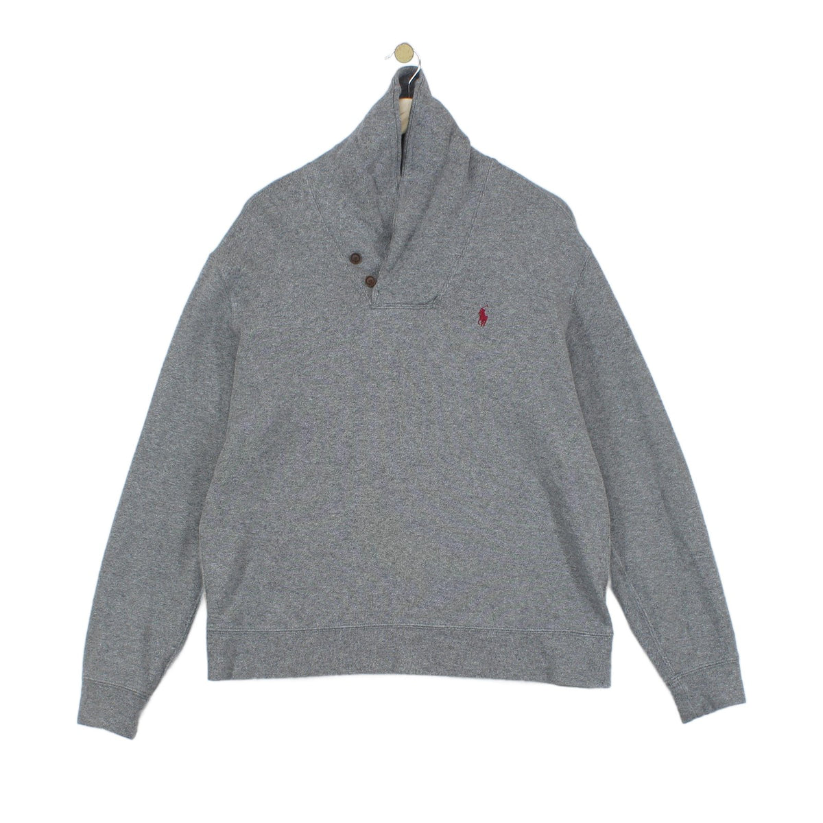 Mens Jumper Shawl Collar Ribbed Knit Cotton