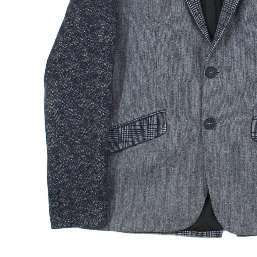 Mens Blazer Plaid Wool Cotton Regular