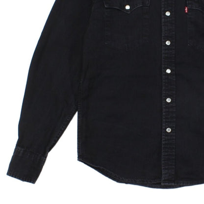 Womens Denim Shirt Snap Western Long Sleeve