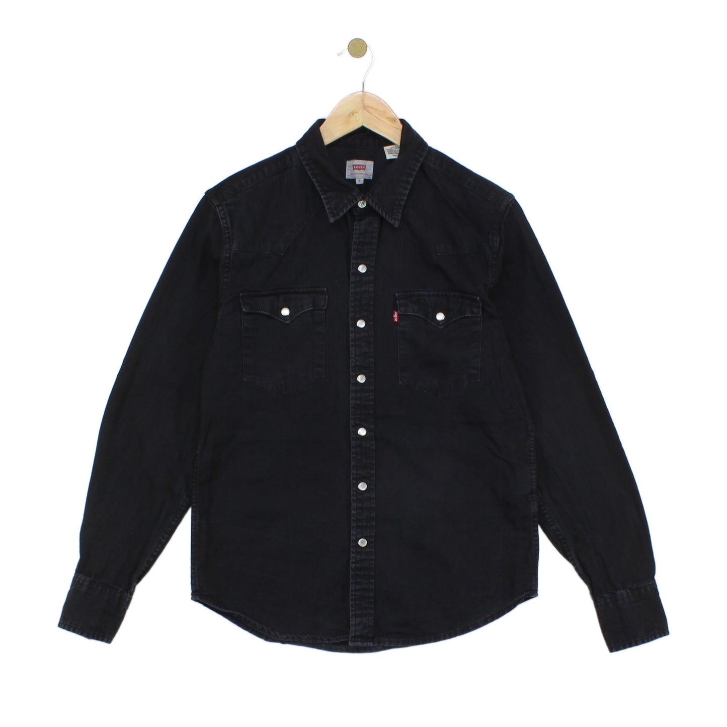 Womens Denim Shirt Snap Western Long Sleeve