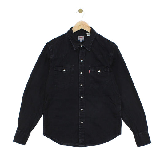 Womens Denim Shirt Snap Western Long Sleeve