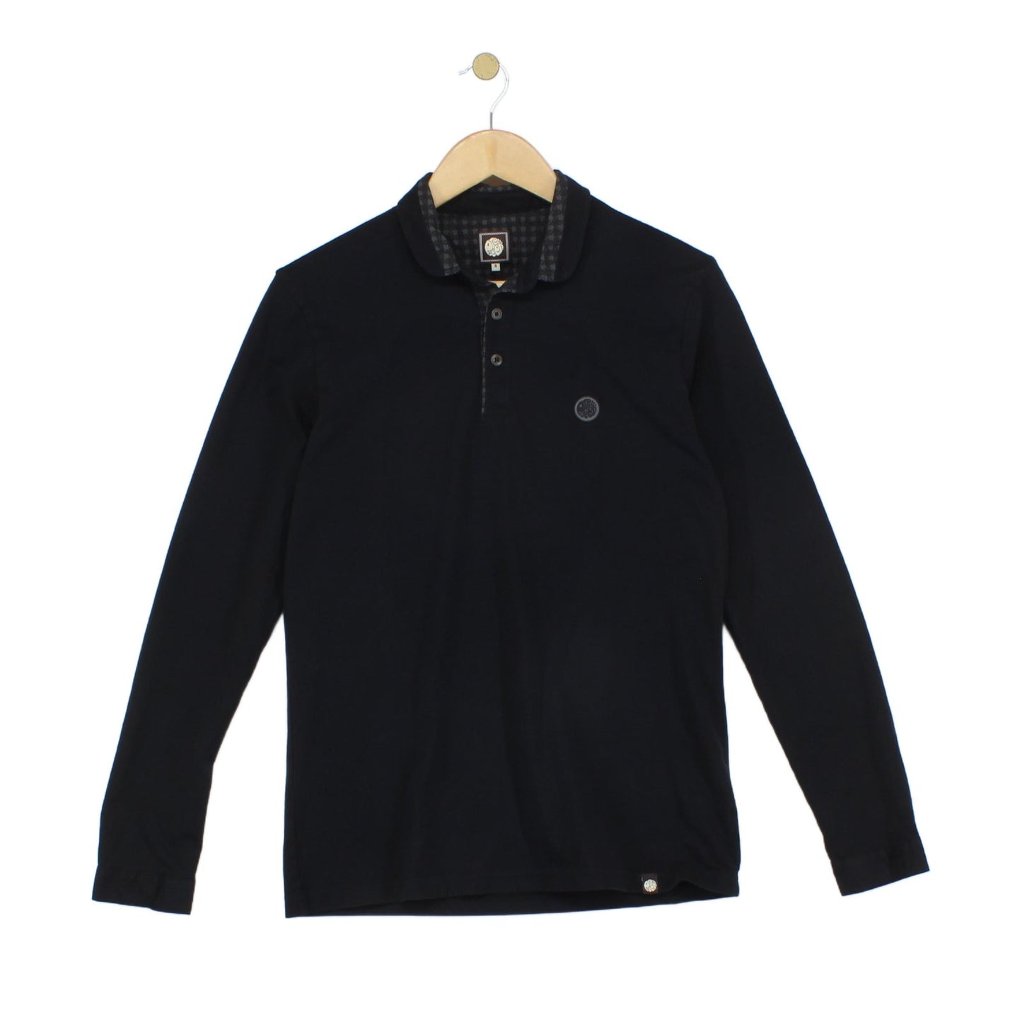 Mens Polo Shirt Long Sleeve Slim Fit