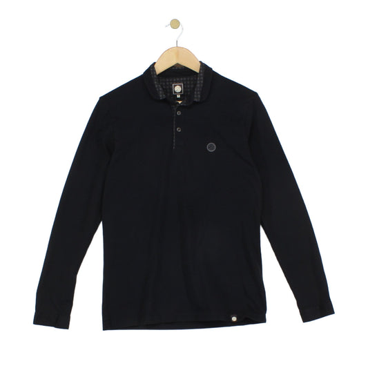 Mens Polo Shirt Long Sleeve Slim Fit