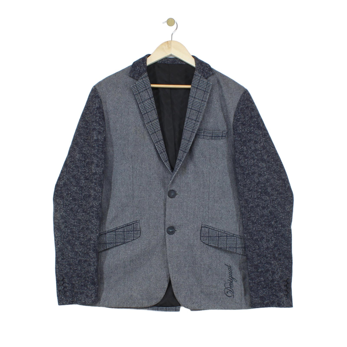 Mens Blazer Plaid Wool Cotton Regular