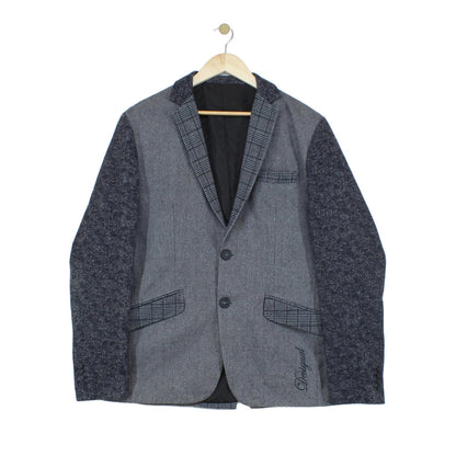 Mens Blazer Plaid Wool Cotton Regular