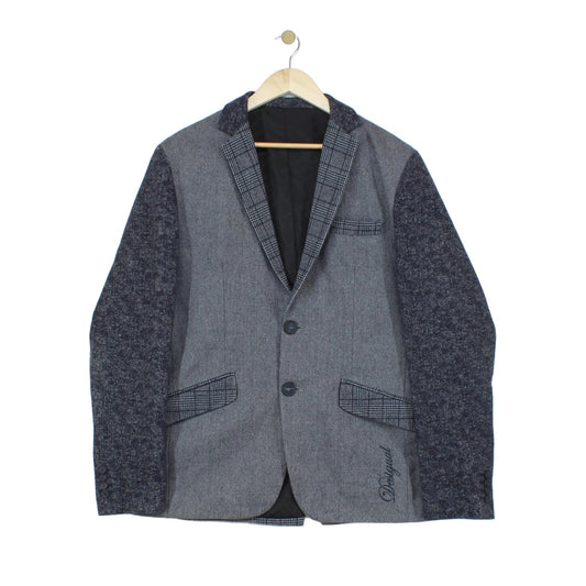 Mens Blazer Plaid Wool Cotton Regular