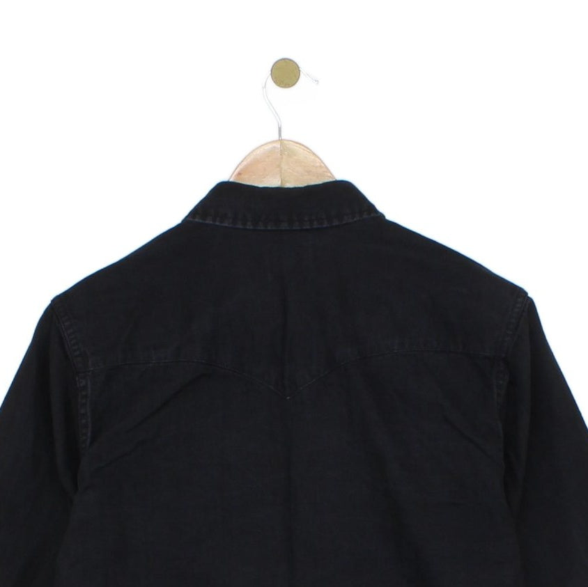 Womens Denim Shirt Snap Western Long Sleeve