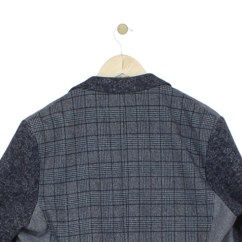 Mens Blazer Plaid Wool Cotton Regular