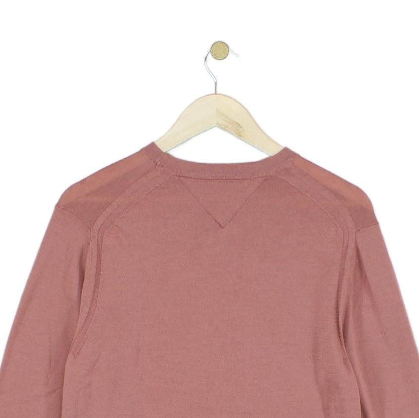 Mens Jumper Crew Neck Wool Silk