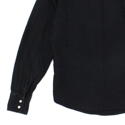 Womens Denim Shirt Snap Western Long Sleeve