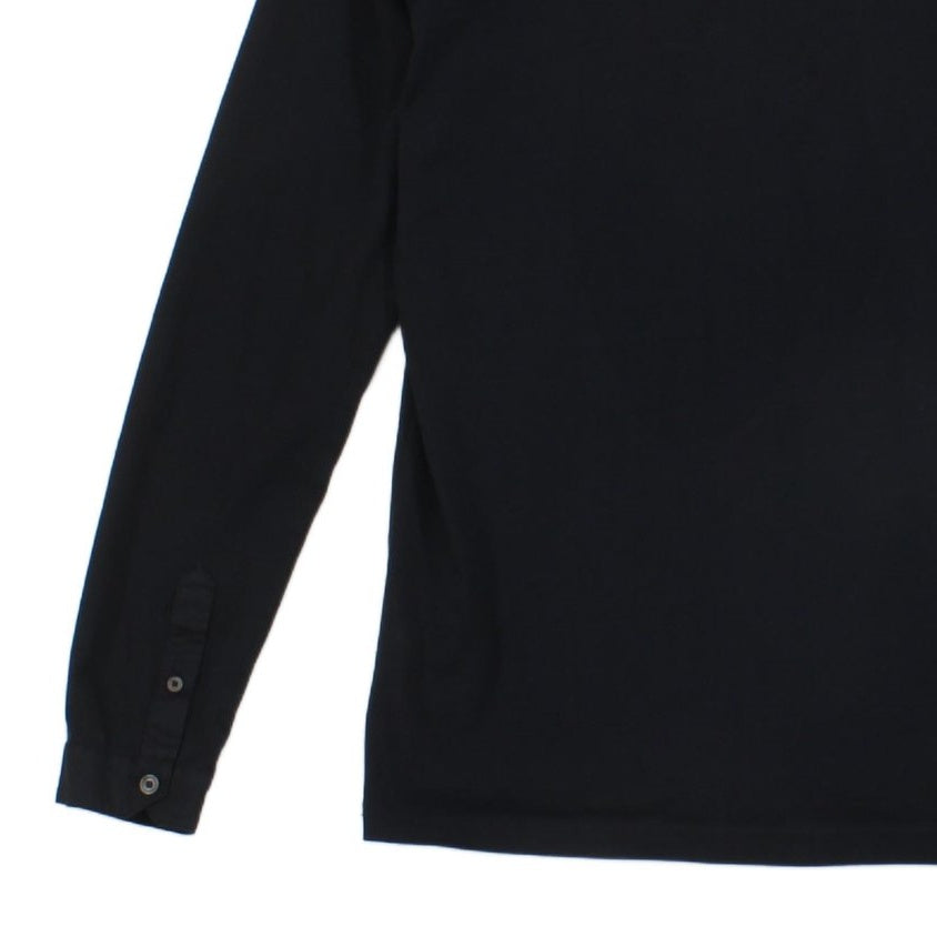 Mens Polo Shirt Long Sleeve Slim Fit