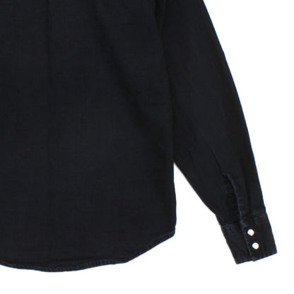 Womens Denim Shirt Snap Western Long Sleeve
