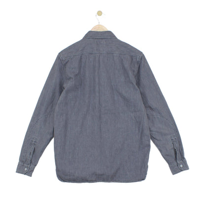 Mens Denim Shirt Button Up Classic