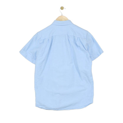Mens Shirt Short Sleeve Button Up Regular Fit