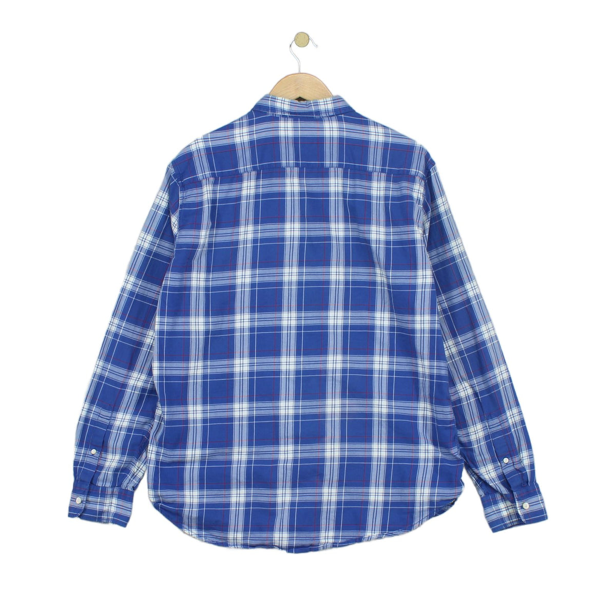 Mens Plaid Shirt Slim Fit Long Sleeve