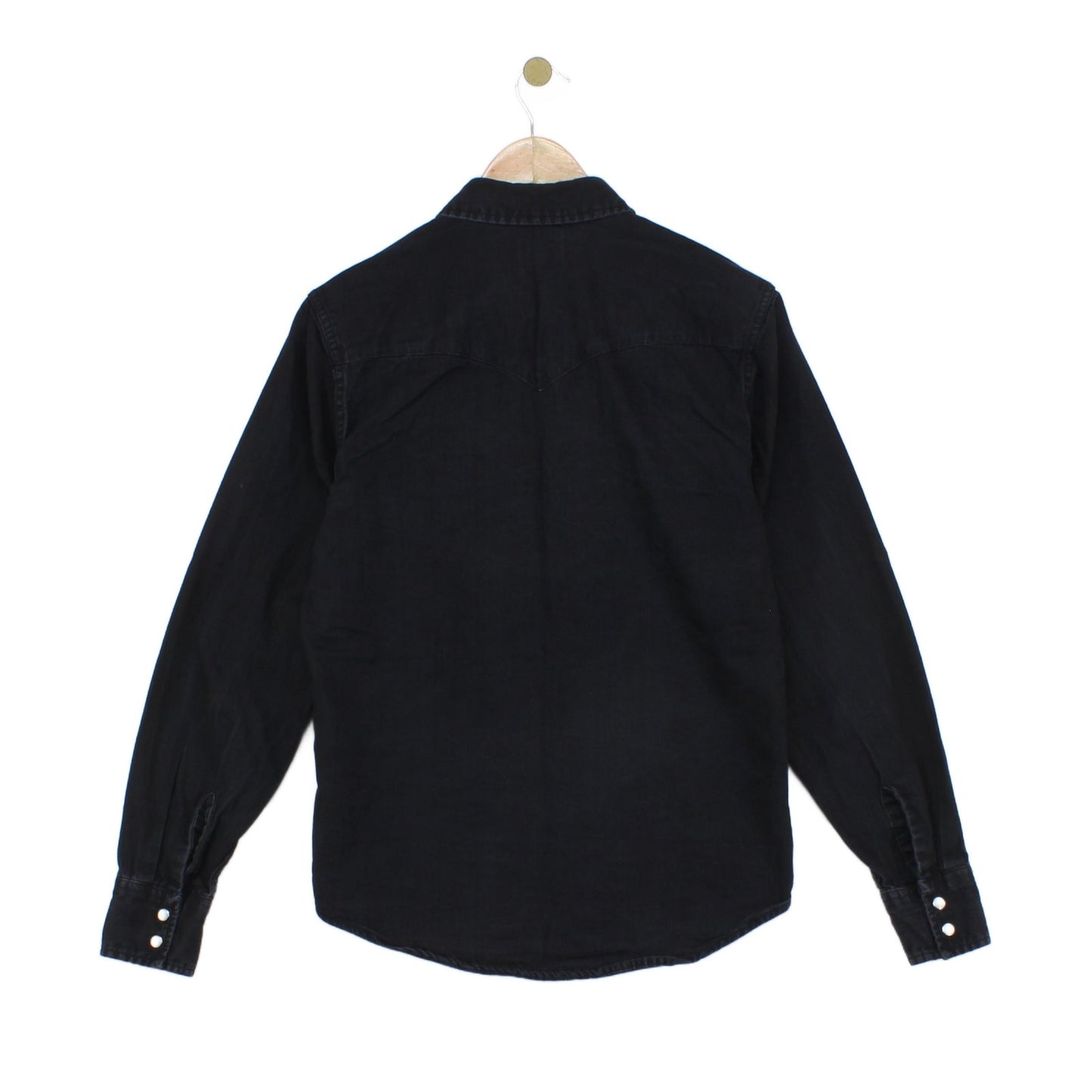 Womens Denim Shirt Snap Western Long Sleeve