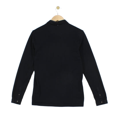 Mens Polo Shirt Long Sleeve Slim Fit