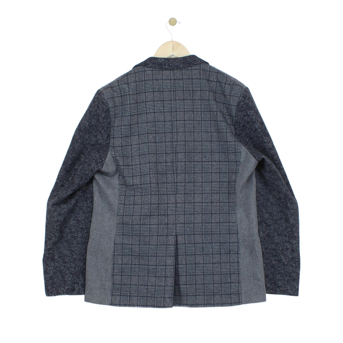Mens Blazer Plaid Wool Cotton Regular