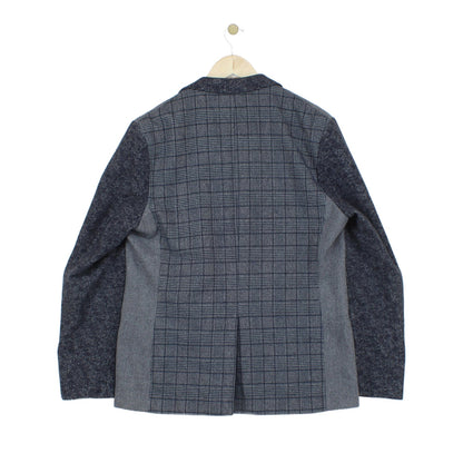 Mens Blazer Plaid Wool Cotton Regular