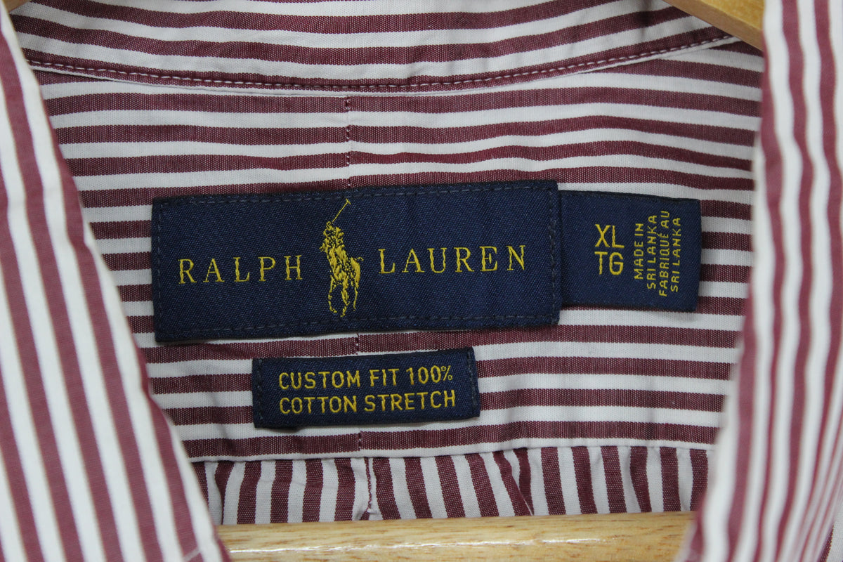 Mens Striped Shirt Long Sleeve Button Up