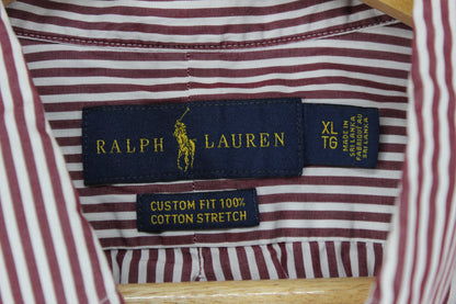 Mens Striped Shirt Long Sleeve Button Up