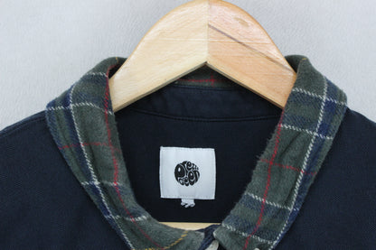 Mens Plaid Polo Shirt Casual Collar Short Sleeve