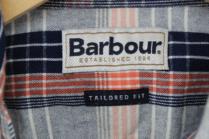 Mens Check Shirt Tailored Long Sleeve