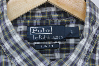 Mens Check Shirt Slim Fit