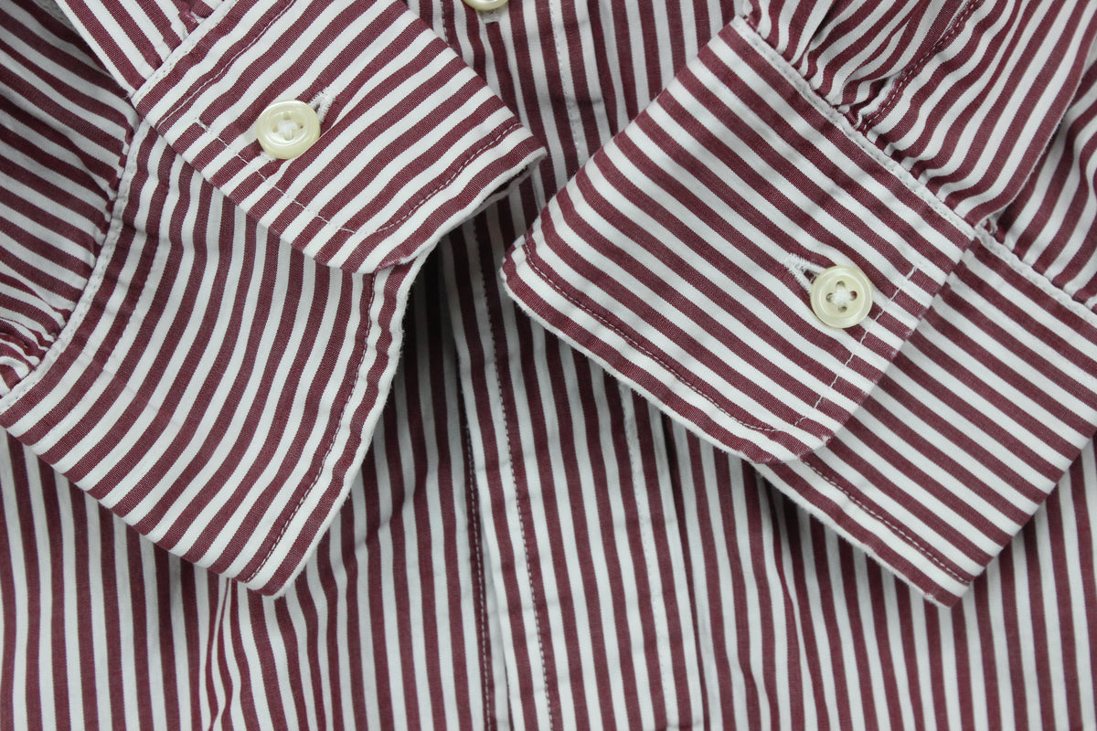 Mens Striped Shirt Long Sleeve Button Up