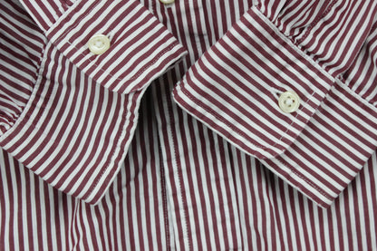 Mens Striped Shirt Long Sleeve Button Up
