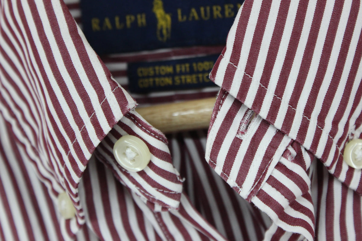 Mens Striped Shirt Long Sleeve Button Up