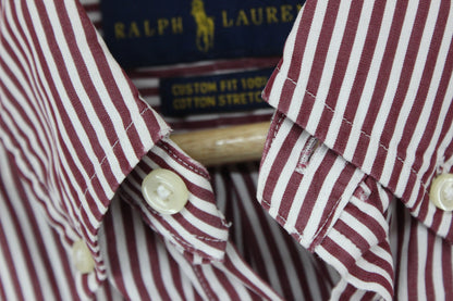 Mens Striped Shirt Long Sleeve Button Up