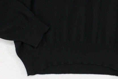 Mens V-Neck Jumper Logo Embroidered Merino Wool