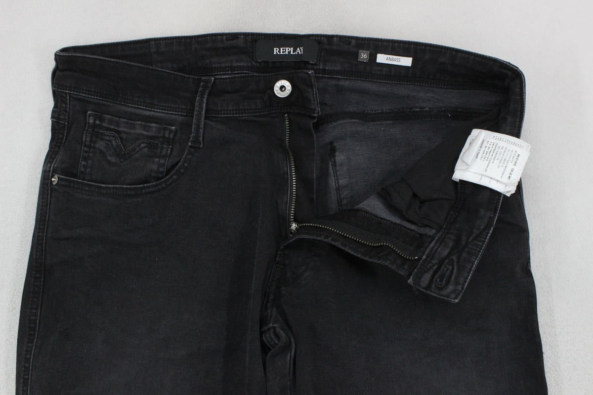 Mens Anbass Jeans Stretch Slim Denim