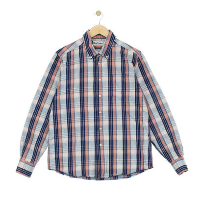 Mens Check Shirt Tailored Long Sleeve