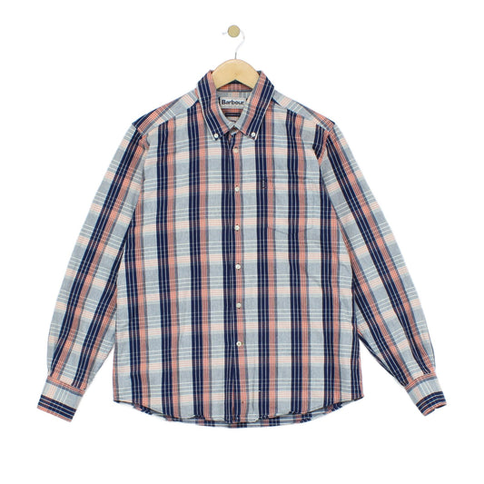 Mens Check Shirt Tailored Long Sleeve
