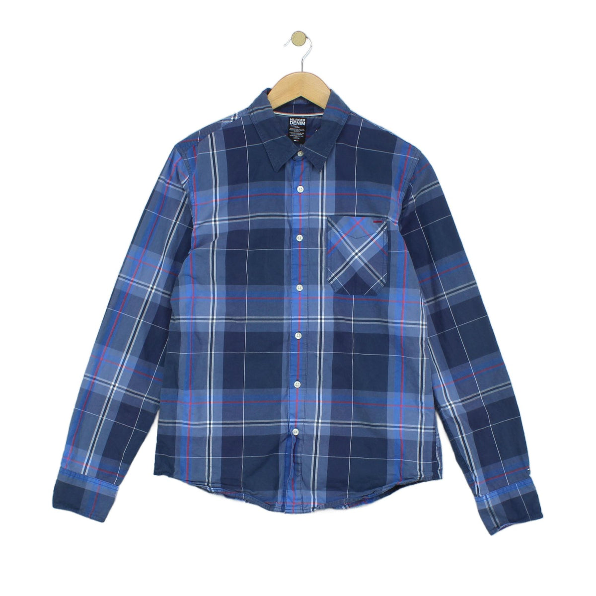 Mens Plaid Shirt Long Sleeve Button Up