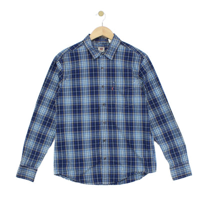 Mens Plaid Shirt Long Sleeve Check