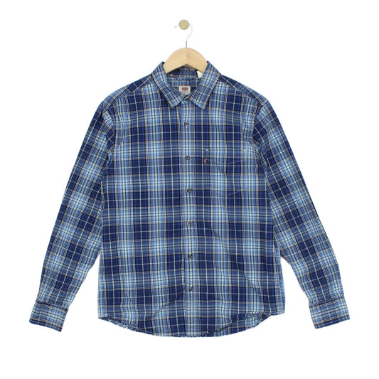 Mens Plaid Shirt Long Sleeve Check