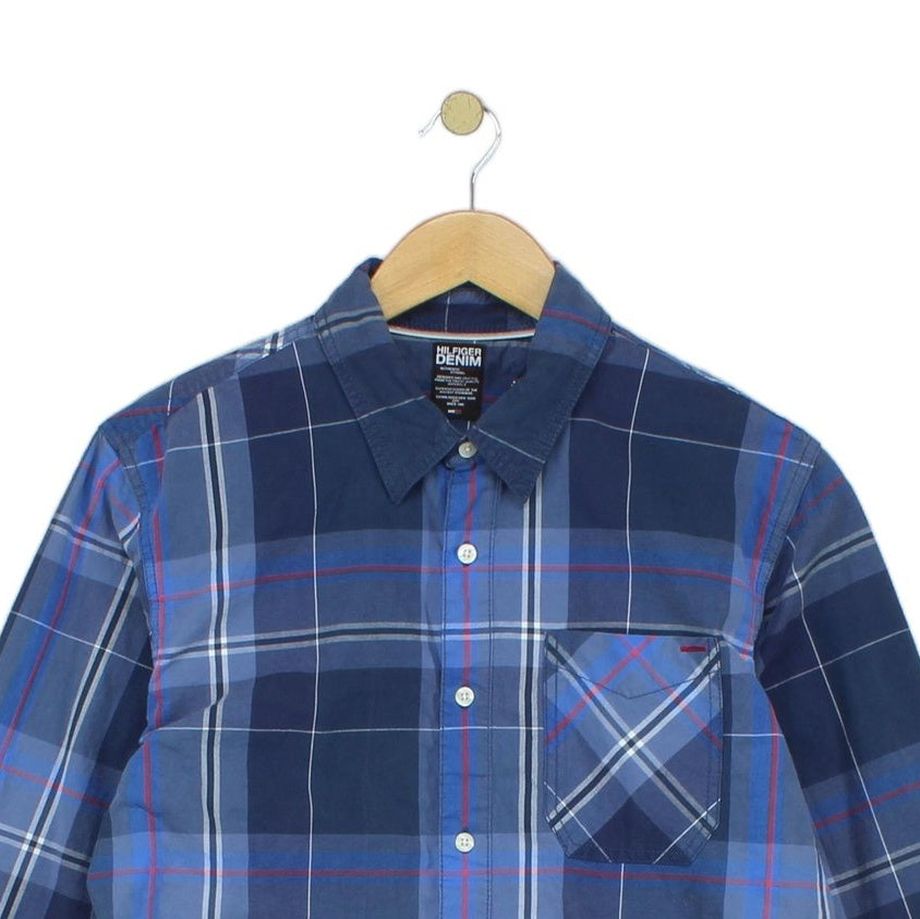 Mens Plaid Shirt Long Sleeve Button Up