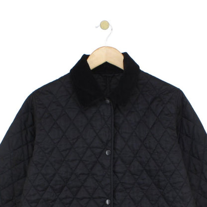 Womens Quilted Jacket Snap Button