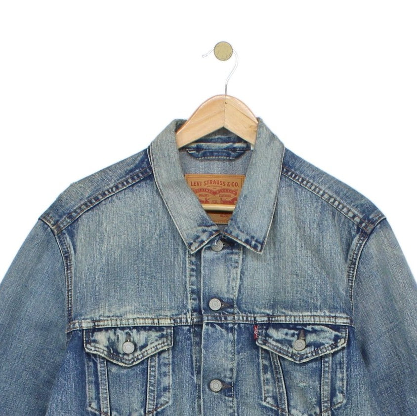 Mens Denim Jacket Made In Japan Distressed