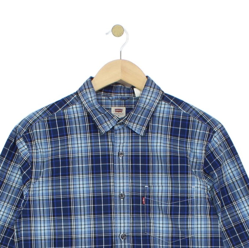 Mens Plaid Shirt Long Sleeve Check