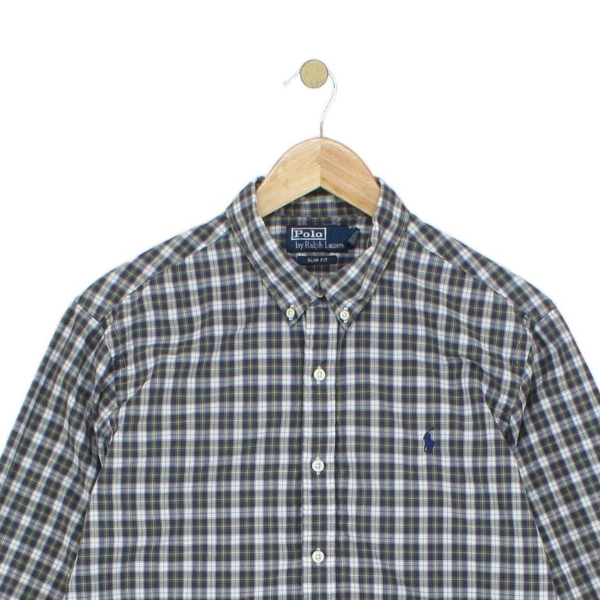 Mens Check Shirt Slim Fit