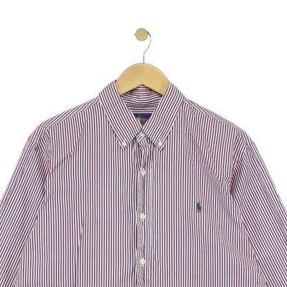 Mens Striped Shirt Long Sleeve Button Up