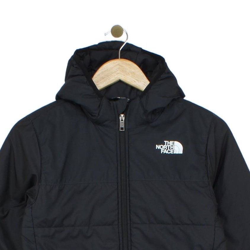 Boys Quilted Jacket Hooded Full Zip Outdoor