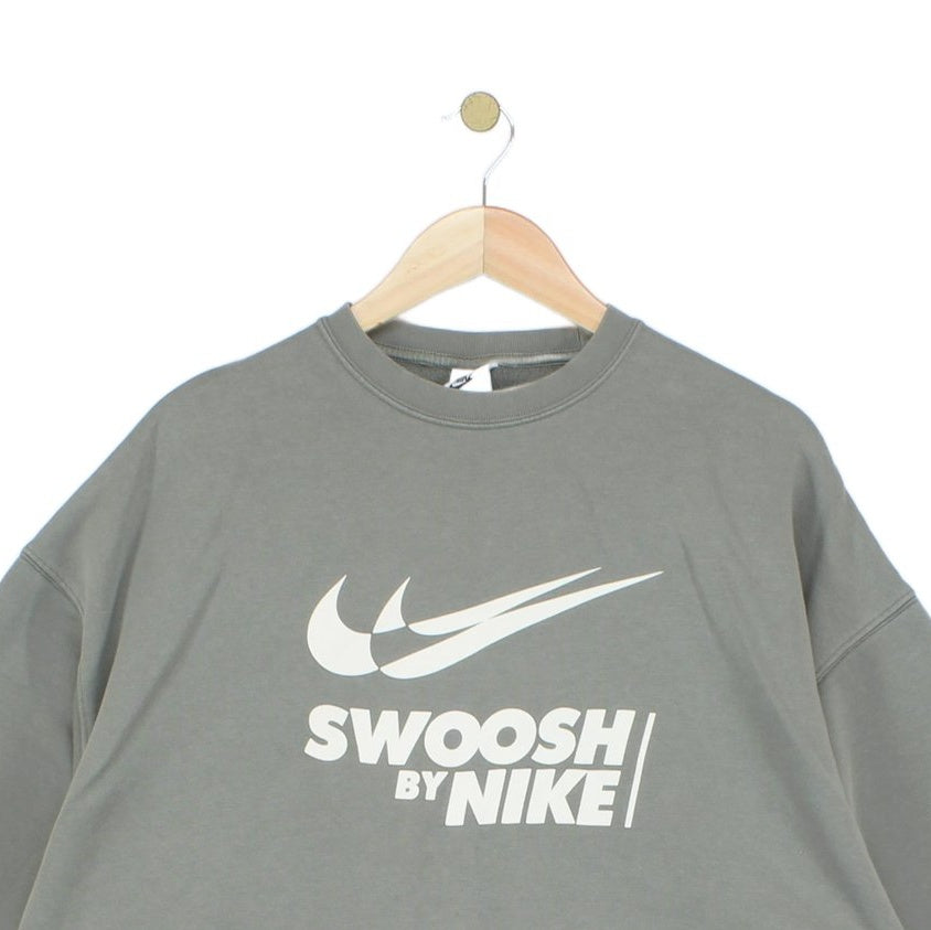 Mens Oversized Sweatshirt Swoosh Logo