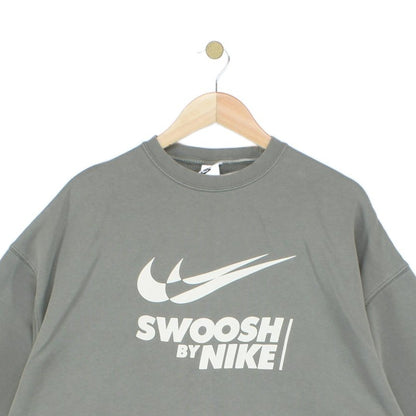 Mens Oversized Sweatshirt Swoosh Logo