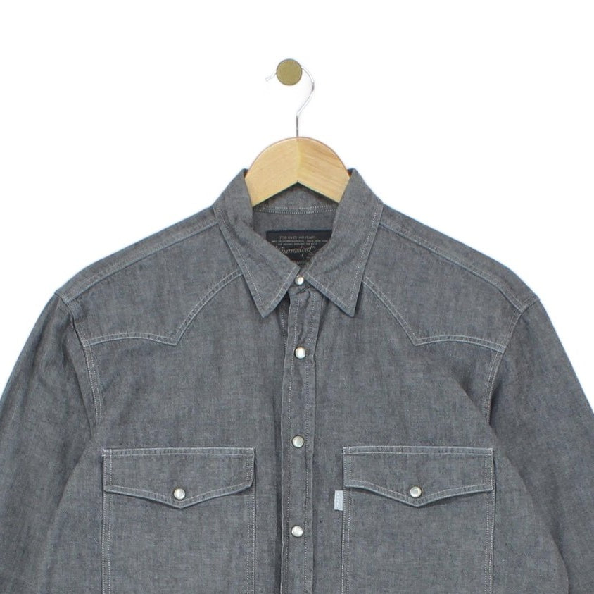 Mens Denim Shirt Made In Portugal Button Up