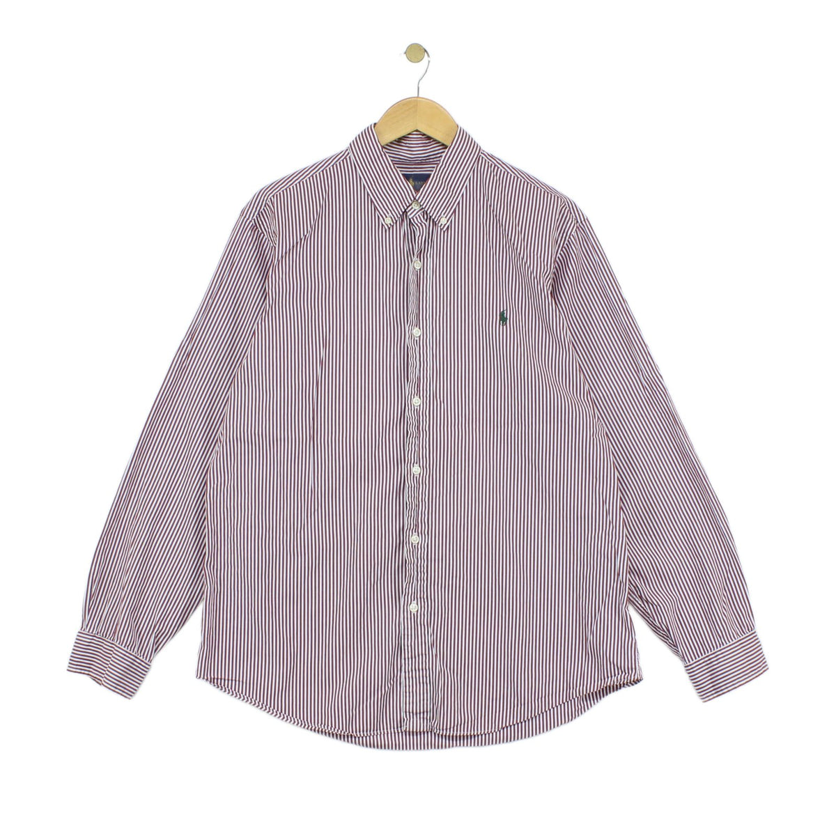 Mens Striped Shirt Long Sleeve Button Up